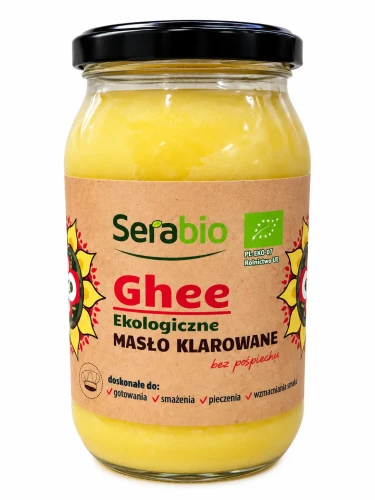 Masło klarowane Ghee ekologiczne 750g duże BIO Serabio