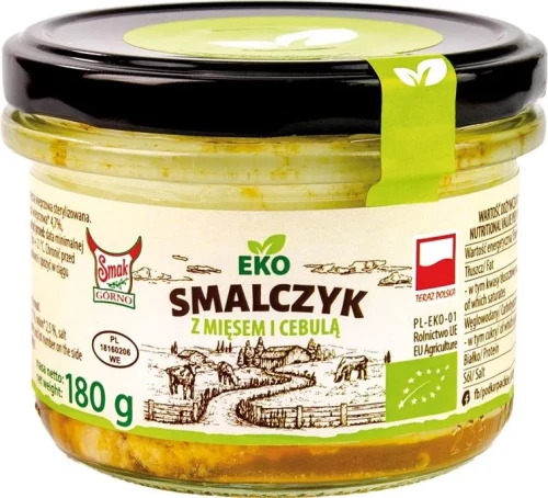 Smalczyk z mięsem i cebulką bez azotynów BIO Smak Eko 180 g