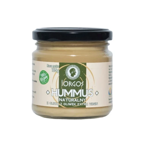 Hummus naturalny z oliwą z oliwek extra virgin 185g Iorgos