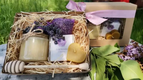 Komplet lawendowy - pudełko prezentowy MiodyDworskie