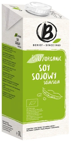 Napój sojowy bezglutenowy BIO bez dodatku cukru 1l Berief