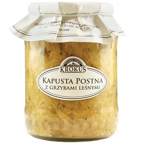 Kapusta postna ze świeżymi grzybami leśnymi 670 g KROKUS
