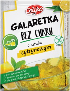 Galaretka o smaku cytrynowym bez cukru bezglutenowa 14g