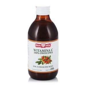 Witamina C naturalna 100% owocowa - sok z dzikiej róży 250ml POLSKA RÓŻA 