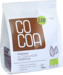 COCOA migdały w czekoladzie vegemilk RAW BIO 70g