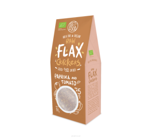 Krakersy RAW z siemienia lnianego z pomidorami i papryką BIO - Diet-Food 90g