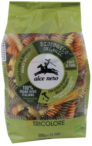 Makaron Semolinowy trójkolorowy Fusili BIO 500g