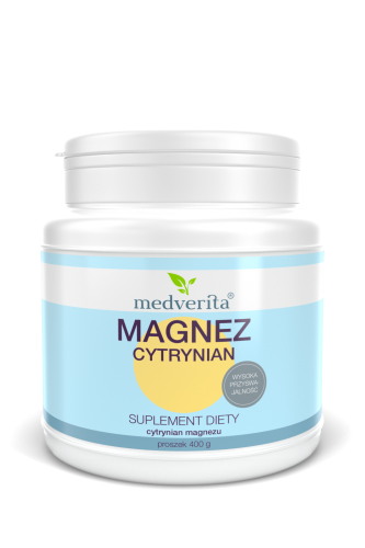 Magnez cytrynian proszek 400g Medverita