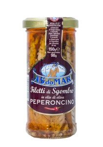 Makrela filety z papryczką w oliwie 150g/98g  AS DO MAR 