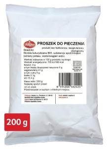 Proszek do pieczenia bezglutenowy BIO 200g DUŻA PAKA Amylon