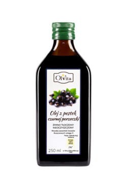 Olej z pestek czarnej porzeczki zimno tłoczony 250ml OLVITA