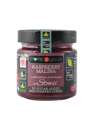 Dżem Mus malina ze stewią bez dodatku cukru Pure&Good 200 g