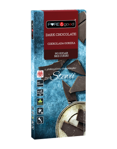 Czekolada gorzka ze stewią bez dodatku cukru Pure&good100g
