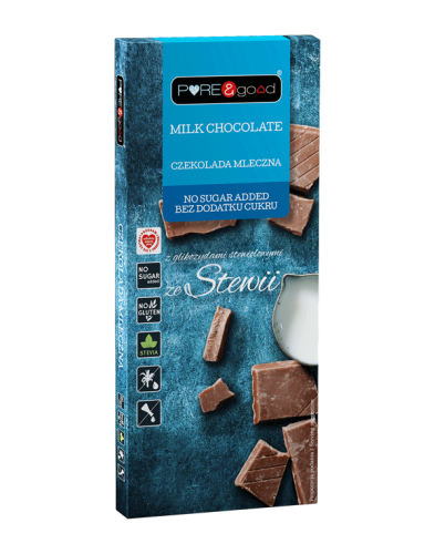 Czekolada mleczna ze stewią bez dodatku cukru Pure&good 100g