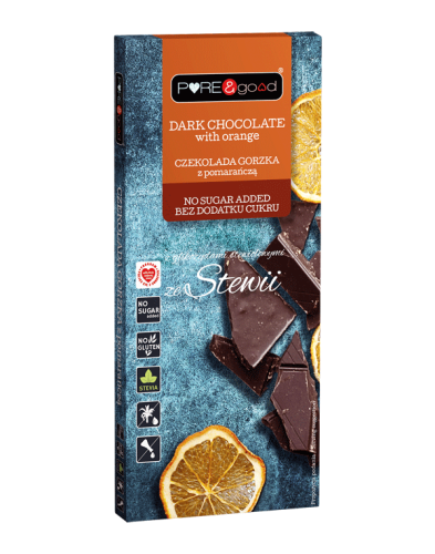 Czekolada gorzka z pomarańczą ze stewią 125 g.png