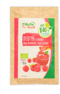 Budyń BIO o smaku malinowym bez cukru BIO Vitally Food 38 g