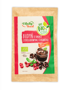 Budyń czekoladowy z żurawiną bez cukru Vitally Food BIO 38g 