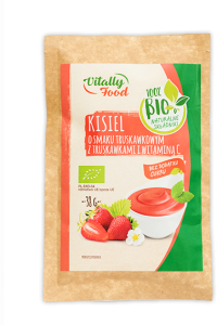 Kisiel o smaku truskawkowym bez cukru Vitally Food BIO 38 g