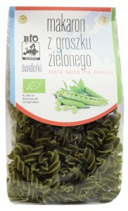 Makaron z zielonego groszku świderki BIO 250 g