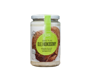Olej kokosowy nierafinowany chemicznie Pure bezzapachowy - CocoFarm 640g