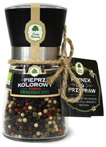 Pieprz kolorowy  BIO 90g w młynku Dary Natury