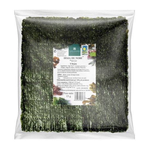 Algi morskie prażone do sushi Nori BIO 15g