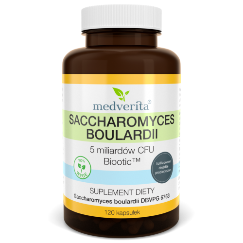 Saccharomyces Boulardii Biootic™  5 mld CFU 120 kapsułek/46,8g Medverita