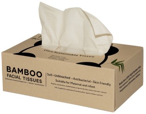 Chusteczki higieniczne bambusowe w  kartoniku 100 sztuk Zuzii