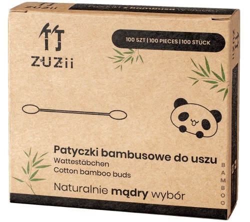 Patyczki do uszu bambusowe 100 sztuk Zuzii