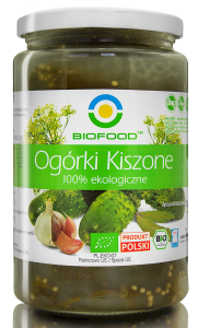 Ogórki kiszone bezglutenowe BIO 700g/400g BioFood 