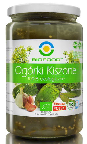 Ogórki kiszone bezglutenowe BIO 700g/400g BioFood 