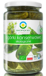 Ogórki konserwowe bezglutenowe BIO 750g/420g BioFood
