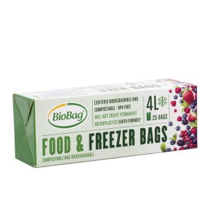 Woreczki do przechowywania i mrożenia żywności w 100% biodegradowalne i kompostowalne 4L 25 szt BioBag