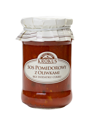Sos pomidorowy z oliwkami bez cukru 340g KROKUS