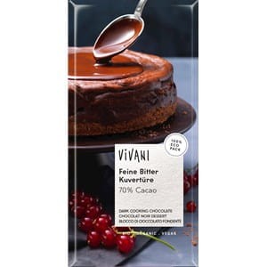 Kuwertura gorzka 70% do gotowania  BIO 150 g VIVANI