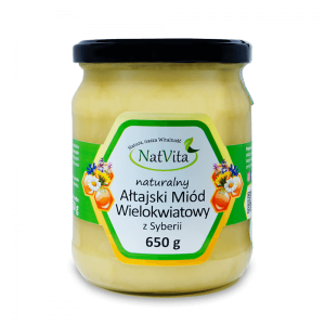 Miód Ałtajski wielokwiatowy z Syberii 650g