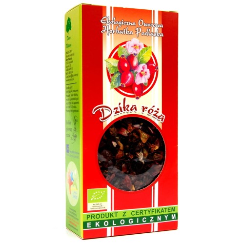 Herbatka dzika róża z hibiskusem BIO 100 g Dary Natury