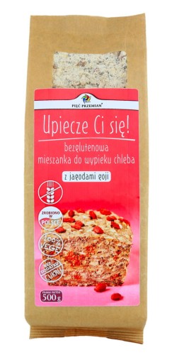 Chleb bezglutenowy z jagodami goji  500g mieszanka do samodzielnego wypieku