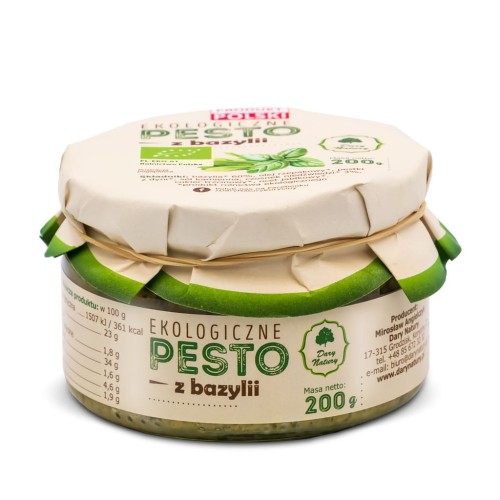 Pesto z bazylii  BIO 200 g Dary Natury
