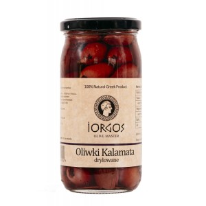 Oliwki kalamata greckie drylowane 360g/180g IORGOS
