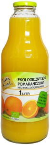 Sok z pomarańczy 100% BIO 1l bezpośrednio tłoczony
