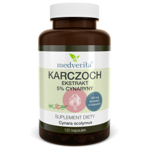 Karczoch ekstrakt 5% cynaryny 120 kapsułek/60g Medverita