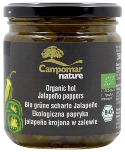 Papryczka Jalapeno zielona krojona BIO 350g/130g Campomar Nature