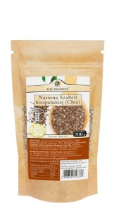 Chia (nasiona szałwii hiszpańskiej) bezglutenowe 200g Pięć Przemian
