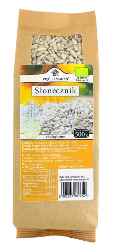 Słonecznik łuskany bezglutenowy BIO 500 g