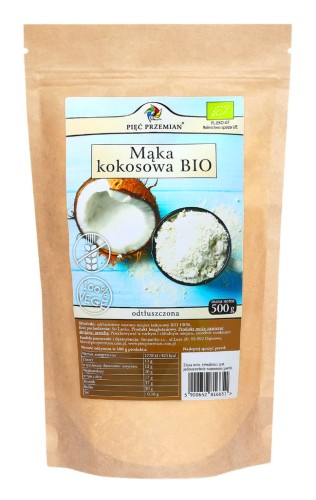 Mąka kokosowa BIO LCHF Pięć Przemian Bezglutenowa 500g