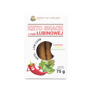 Paluszki /Snack KETO z mąki łubinowej papryka majeranek oregano75 g