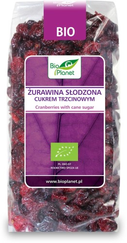 Żurawina BIO słodzona cukrem trzcinowym 400g