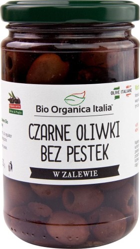 Oliwki czarne bez pestek w zalewie BIO 280g/150g Bio Organica