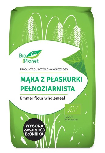 Mąka z płaskurki pełnoziarnista BIO 500 g